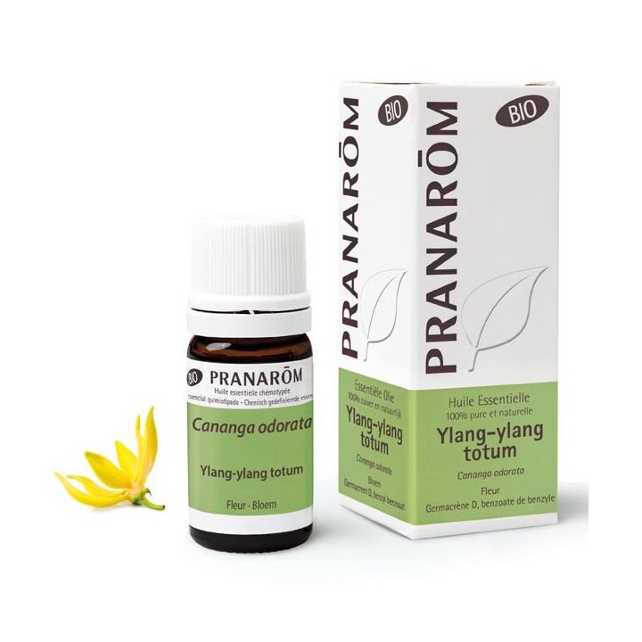 Huile essentielle Ylang-ylang totum fleur bio Pranar&ocirc;m - flacon de 5 ml