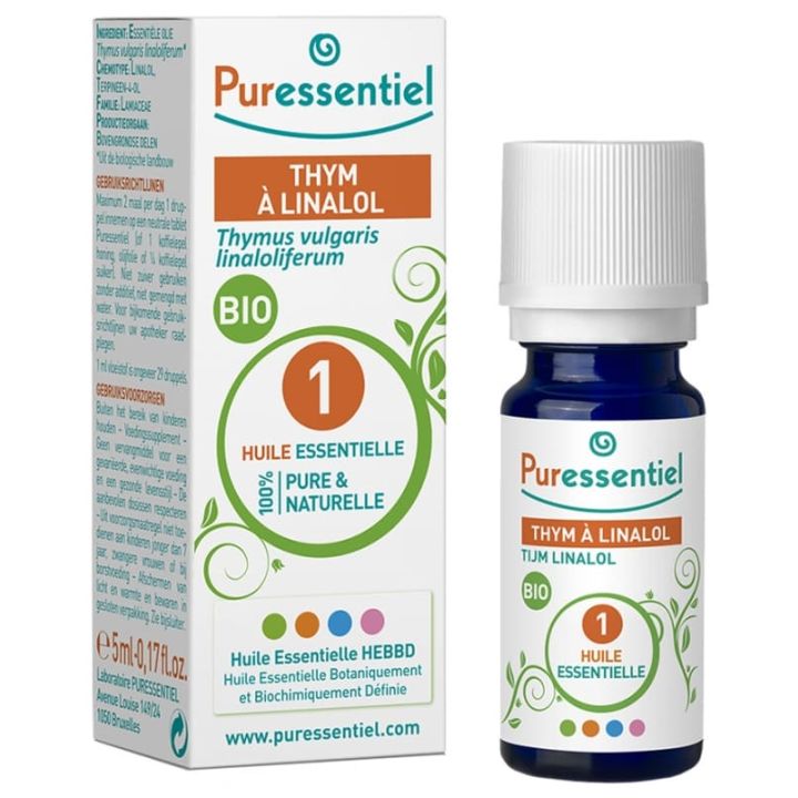 Huile essentielle bio thym &agrave; linalol Puressentiel - flacon de 5 ml