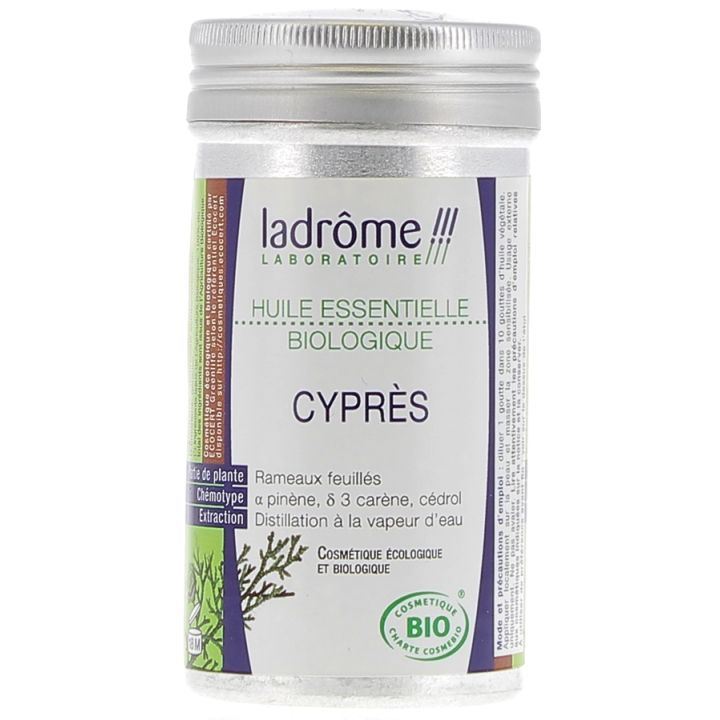 Huile essentielle cypr&egrave;s Bio Ladr&ocirc;me - Flacon de 10 ml
