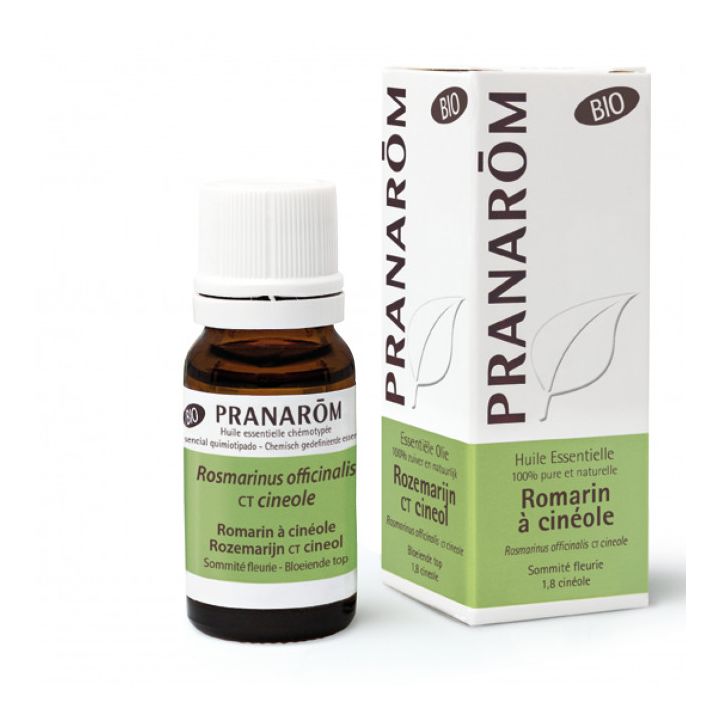 Huile essentielle de Romarin &agrave; cin&eacute;ole Bio Pranar&ocirc;m - flacon de 10 ml