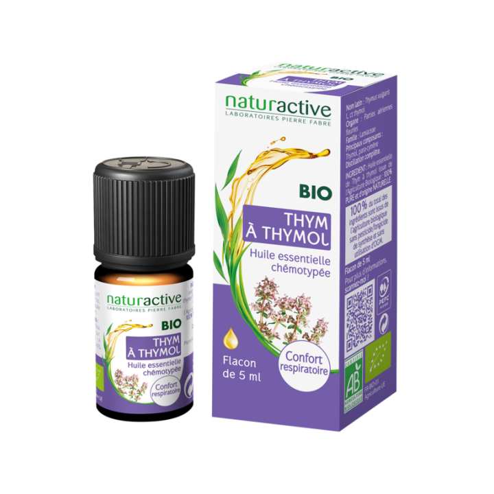 Huile essentielle de Thym &agrave; thymol Bio Naturactive - flacon de 5ml