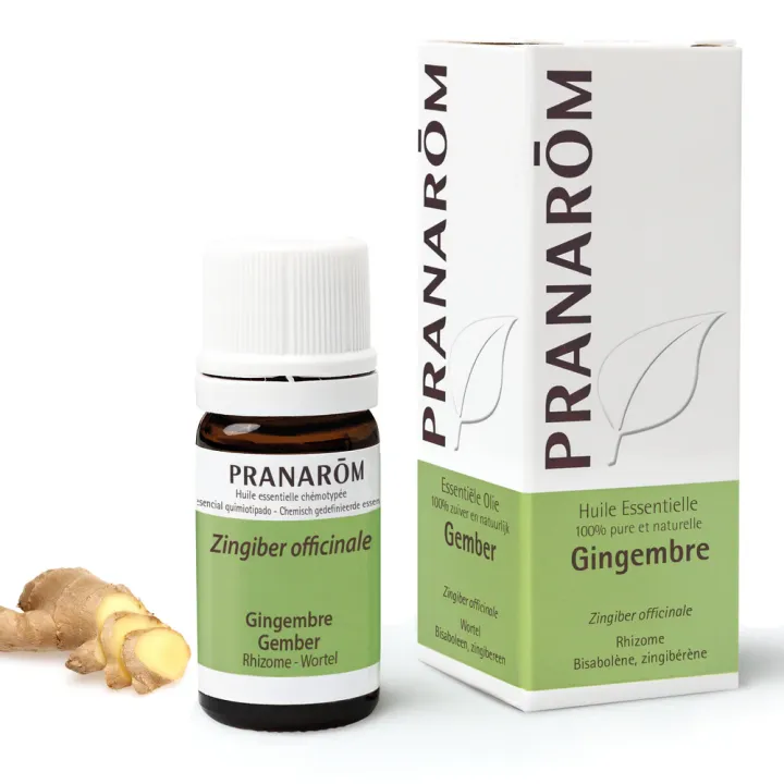 Huile essentielle de gingembre Pranar&ocirc;m - flacon de 5 ml