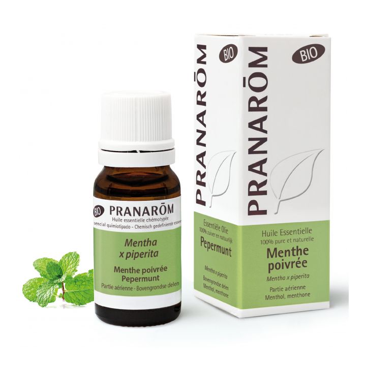 Huile essentielle de menthe poivr&eacute;e bio Pranar&ocirc;m - flacon de 10 ml