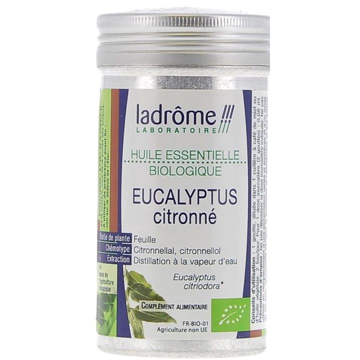 Huile essentielle eucalyptus citronn&eacute; Ladr&ocirc;me - flacon de 10 ml