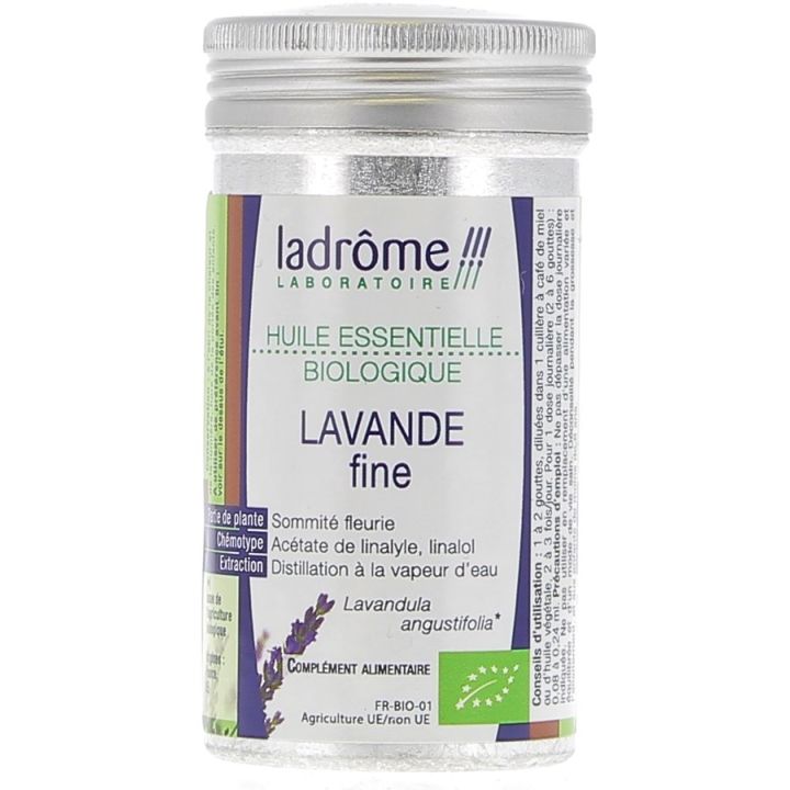 Huile essentielle lavande fine Bio Ladr&ocirc;me - Flacon de 10 ml