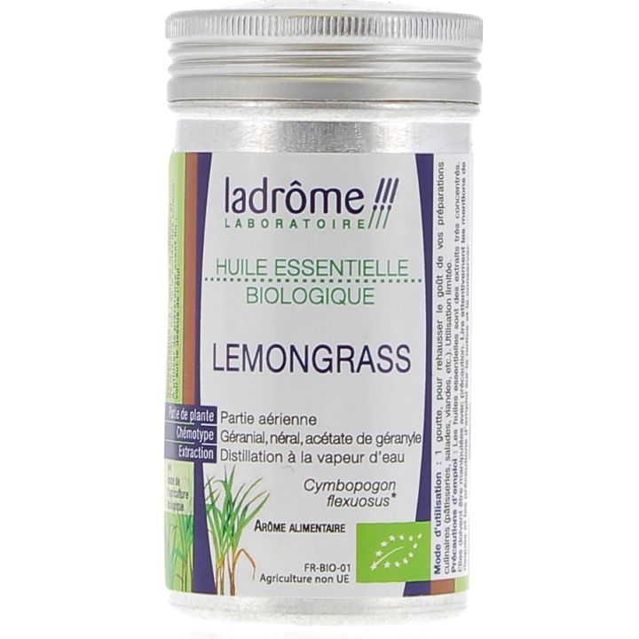Huile essentielle lemongrass Bio Ladr&ocirc;me - Flacon de 10 ml