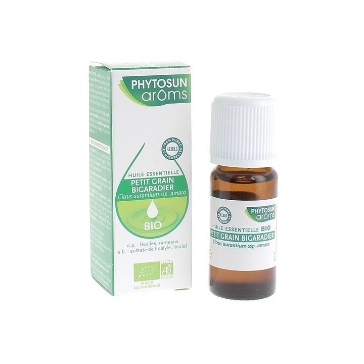 Huile essentielle Petit grain bigaradier bio Phytosun ar&ocirc;ms - flacon de 10 ml