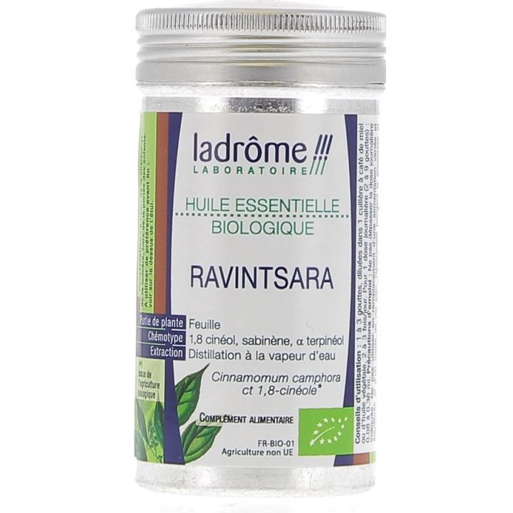 Huile essentielle ravintsara Bio Ladr&ocirc;me - flacon de 10 ml