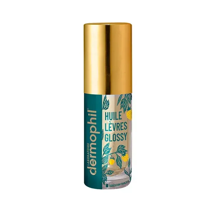 Huile l&egrave;vres glossy Dermophil - flacon de 5ml