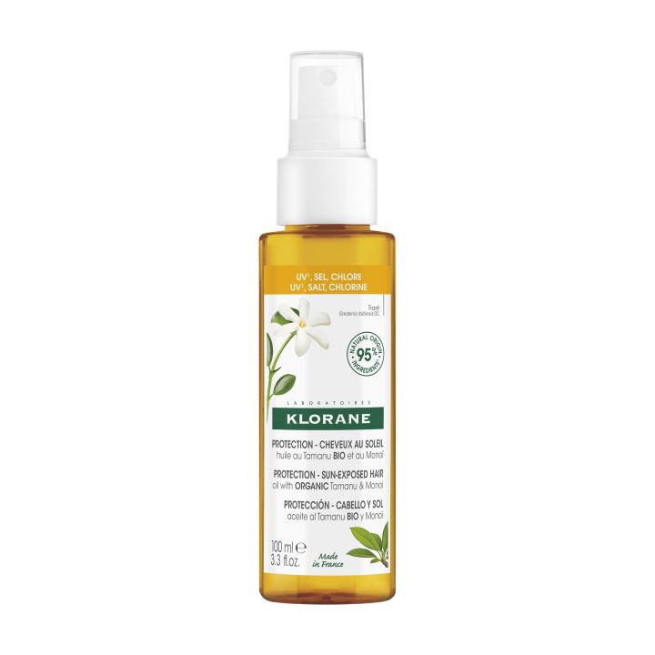 Huile protectrice capillaire au Tamanu BIO et Mono&iuml; Klorane - spray de 100ml