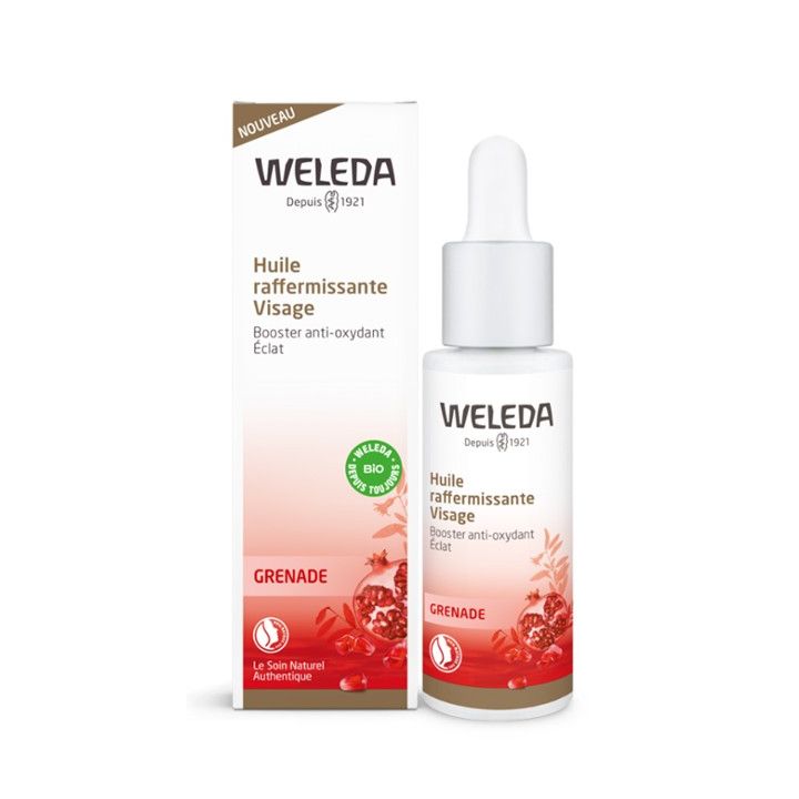 Huile raffermissante visage &agrave; la grenade Bio Weleda - Flacon Compte-Goutte de 30 ml