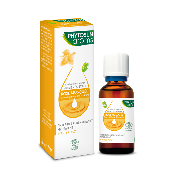 Huile v&eacute;g&eacute;tale &agrave; la rose musqu&eacute;e Phytosun Ar&ocirc;ms - flacon de 50 ml