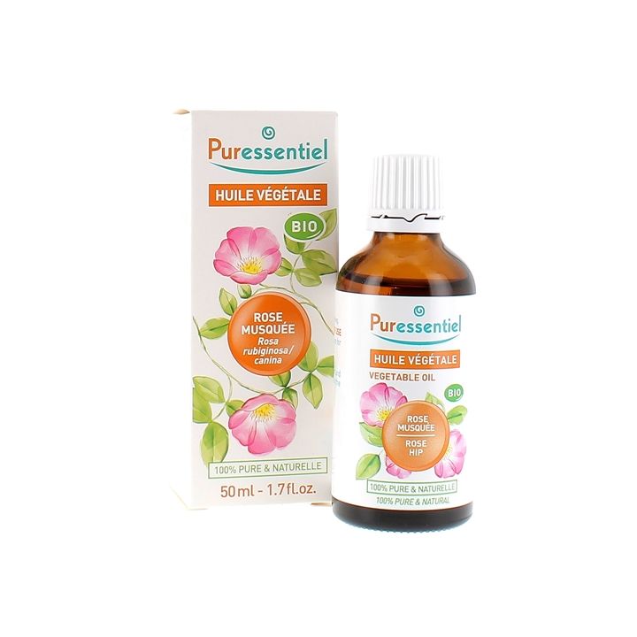 Huile v&eacute;g&eacute;tale bio de rose musqu&eacute;e Puressentiel - flacon de 50 ml
