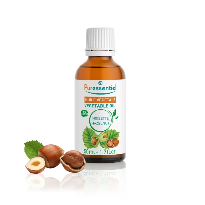 Huile v&eacute;g&eacute;tale bio noisette Puressentiel - flacon de 50ml