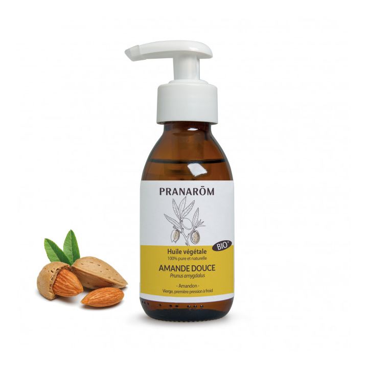 Huile v&eacute;g&eacute;tale d'amande douce bio Pranar&ocirc;m - flacon de 100 ml