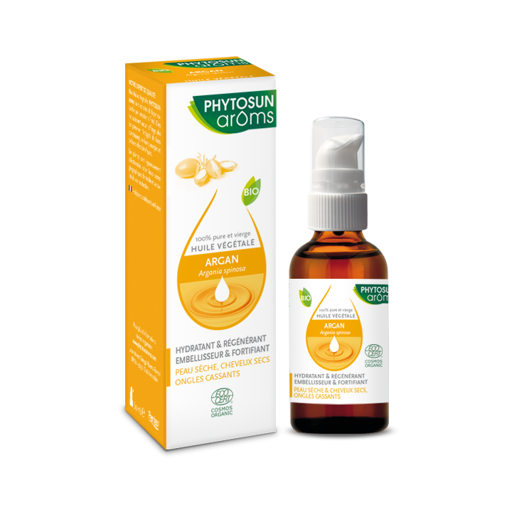 Huile v&eacute;g&eacute;tale d'argan bio Phytosun Ar&ocirc;ms - flacon de 50 ml
