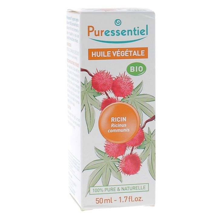 Huile v&eacute;g&eacute;tale de ricin bio Puressentiel - flacon de 50 ml