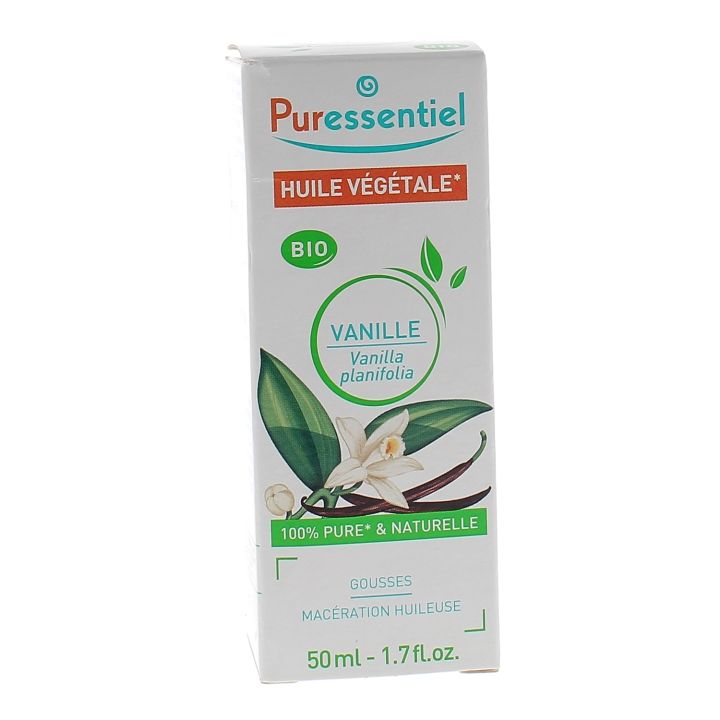 Huile v&eacute;g&eacute;tale vanille bio Puressentiel - flacon de 50 ml