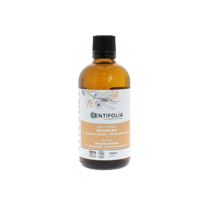 Huile v&eacute;g&eacute;tale vierge de s&eacute;same bio Centifolia - flacon de 100ml