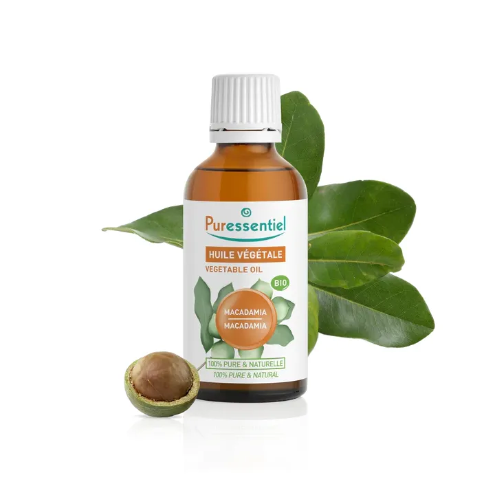 Huile v&eacute;g&eacute;tale de Macadamia bio Puressentiel - flacon de 50 ml