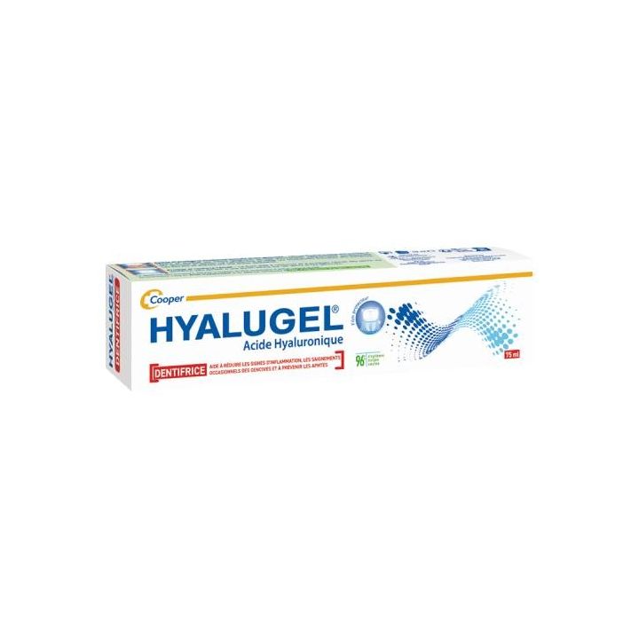 Hyalugel dentifrice acide hyaluronique Cooper - tube de 75ml