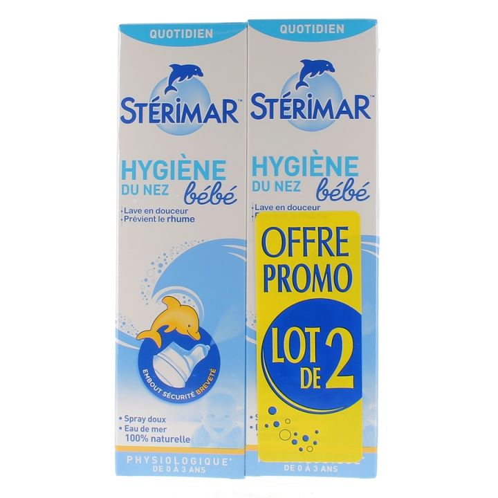Hygi&egrave;ne du Nez B&eacute;b&eacute; St&eacute;rimar - lot de 2 sprays nasaux de 100ml