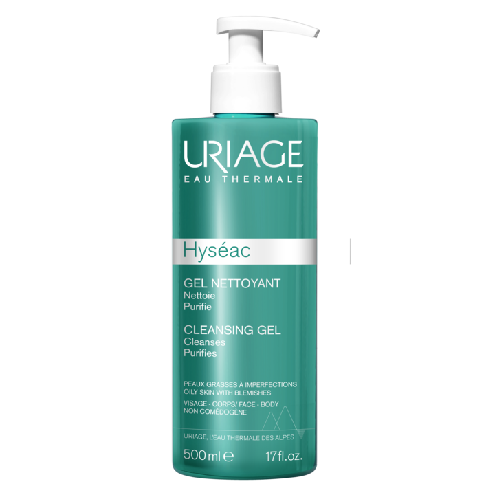 Hys&eacute;ac gel nettoyant Uriage - flacon pompe de 500ml