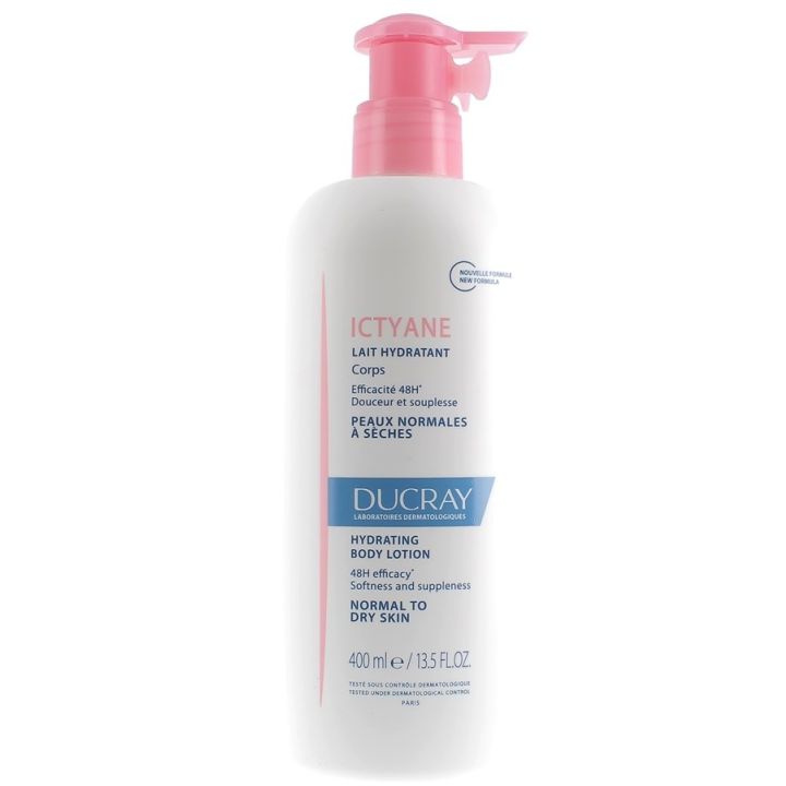 Ictyane Lait hydratant corps Ducray - flacon &agrave; pompe de 400 ml