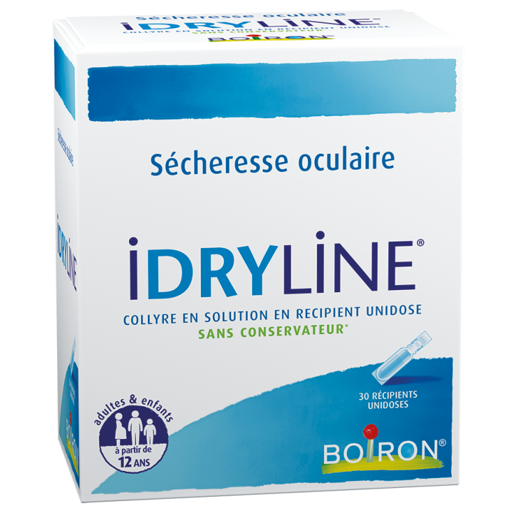 Idryline collyre s&eacute;cheresse oculaire Boiron - bo&icirc;te de 30 r&eacute;cipients unidoses