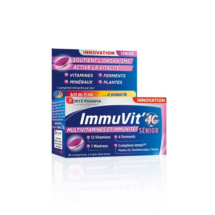 ImmuVit'4G Senior Forte Pharma - bo&icirc;te de 30 comprim&eacute;s