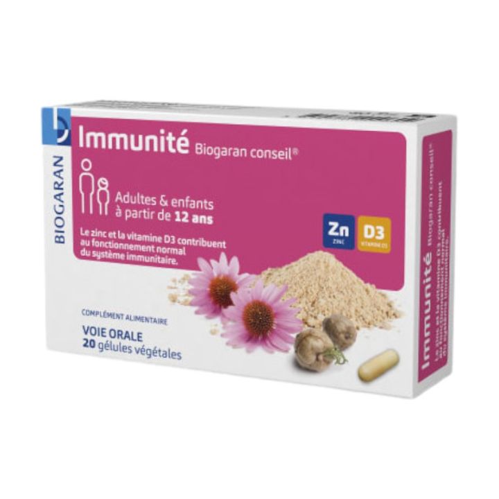 Immunit&eacute; Biogaran - bo&icirc;te de 20 g&eacute;lules v&eacute;g&eacute;tales