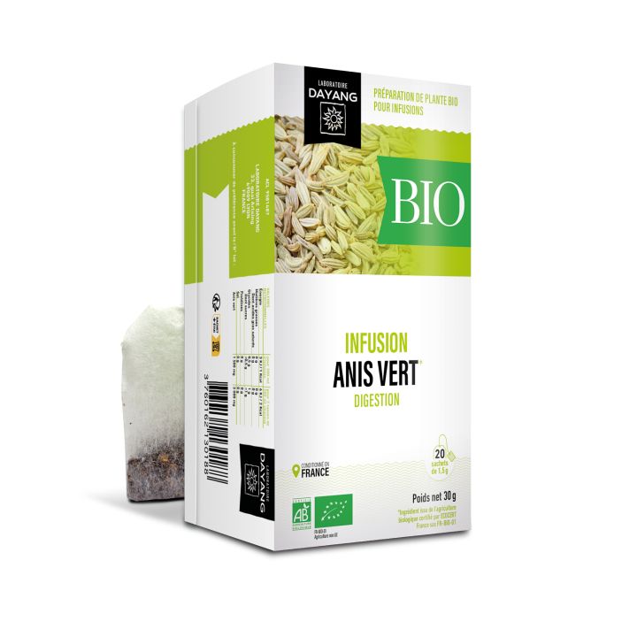 Infusion Anis vert bio digestion Dayang - bo&icirc;te de 20 sachets