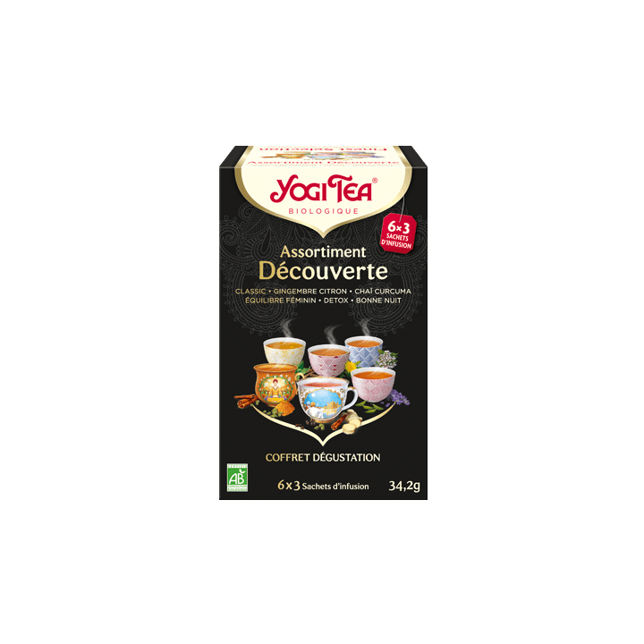 Infusion Assortissement D&eacute;couverte Yogi Tea - boite de 18 sachets
