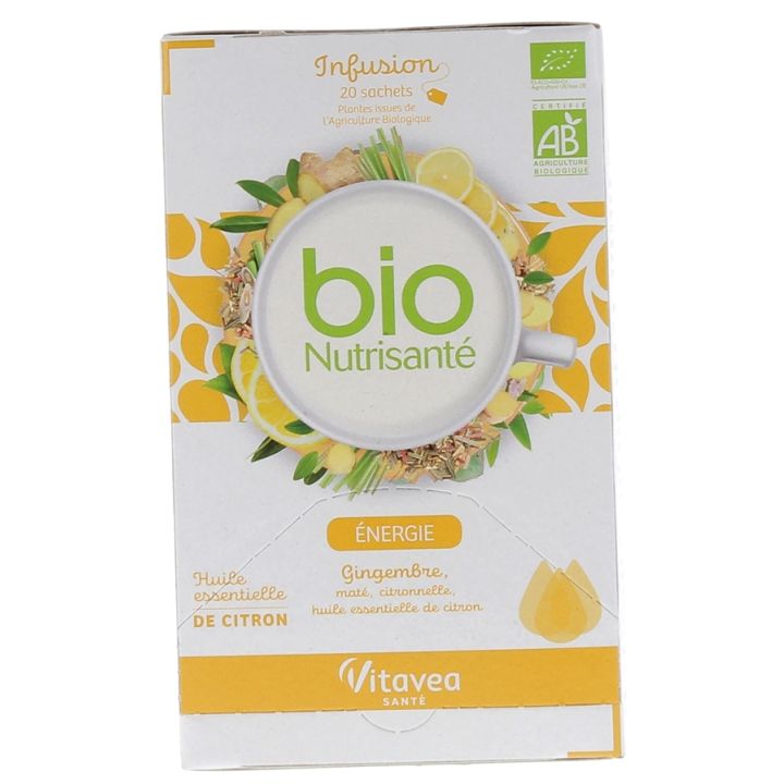 Infusion Energie Bio Nutrisant&eacute; - bo&icirc;te de 20 sachets