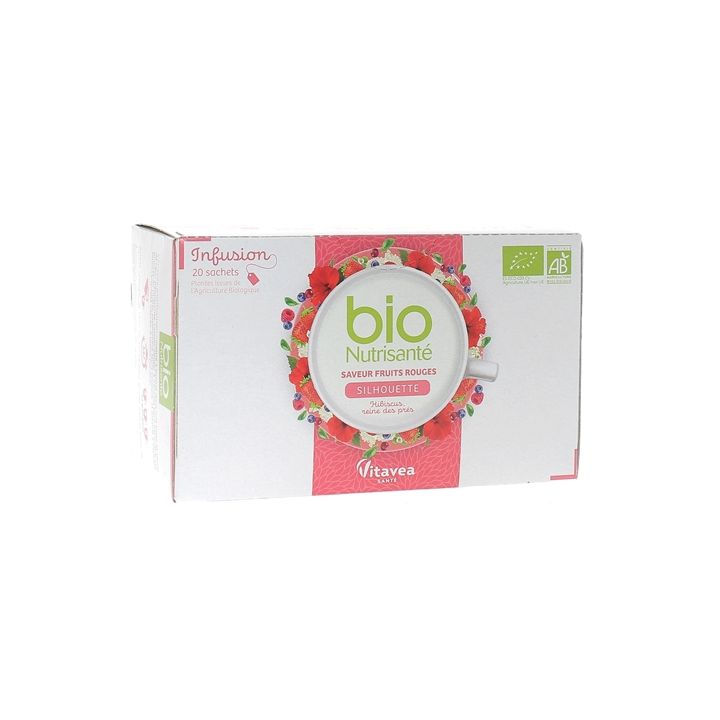 Infusion silhouette saveur fruits rouges bio Nutrisant&eacute; - bo&icirc;te de 20 sachets