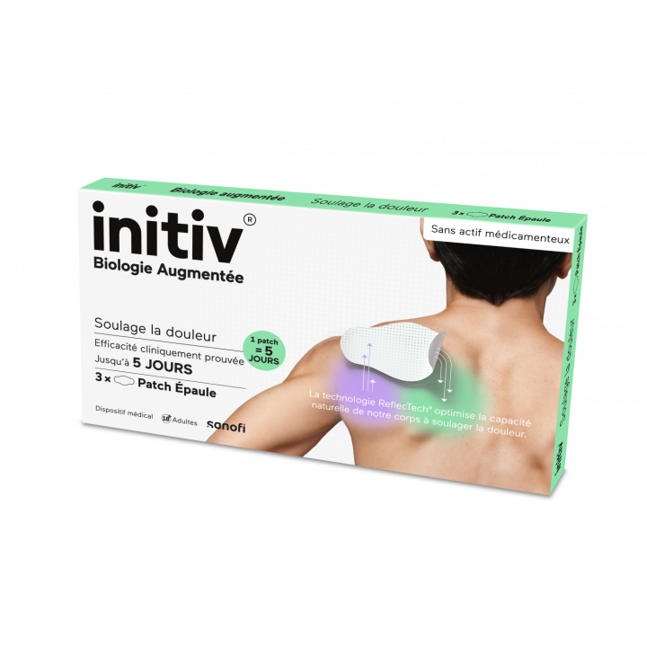 Initiv Patch &eacute;paule anti-douleur Sanofi - bo&icirc;te de 3 patchs