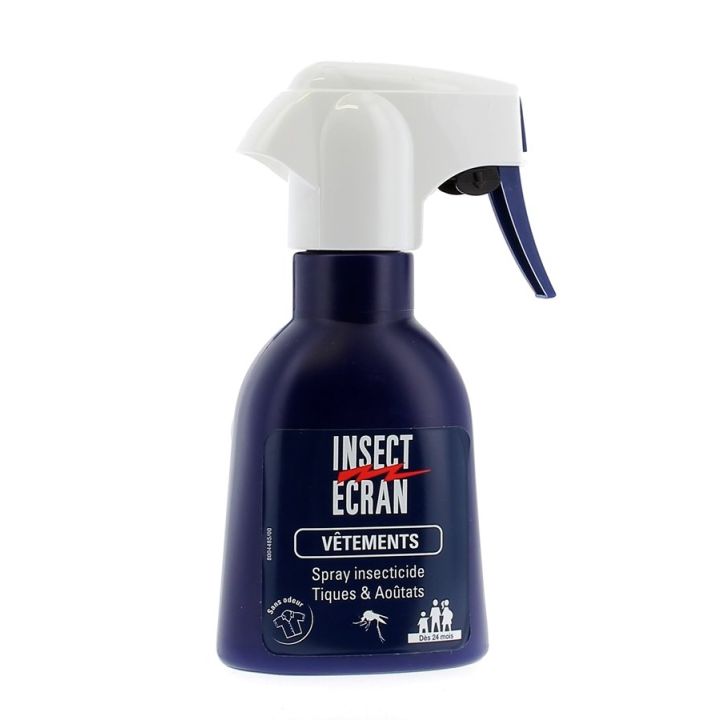 Insect &eacute;cran anti-tiques et ao&ucirc;tats pour v&ecirc;tements - spray de 200ml
