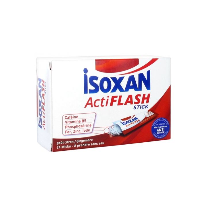 Isoxan ActiFlash go&ucirc;t citron gingembre - bo&icirc;te de 24 sticks