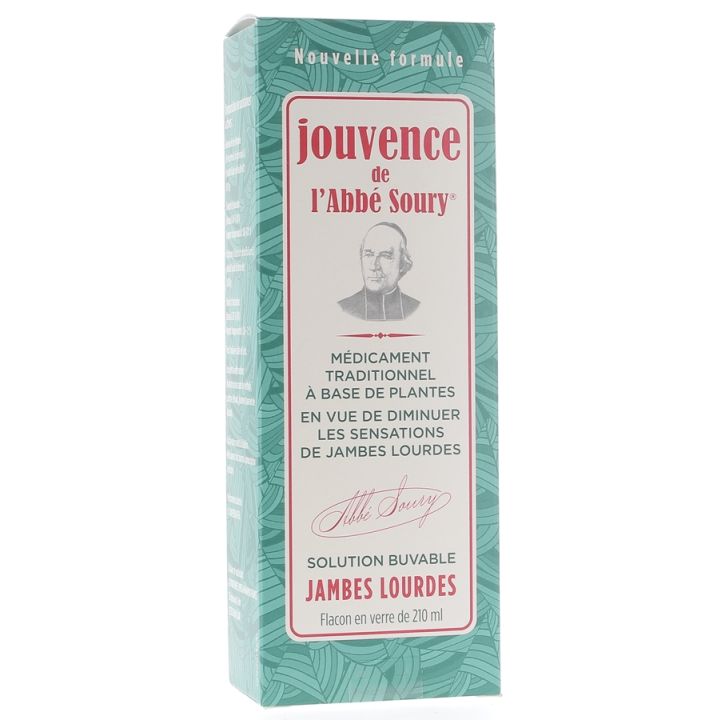 Jouvence de l'Abb&eacute; Soury solution buvable jambes lourdes - flacon de 210 ml