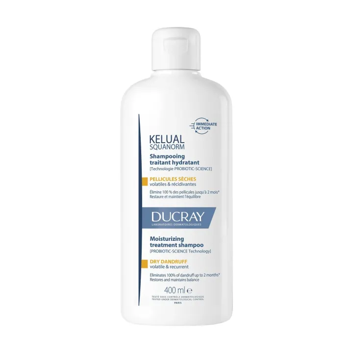 Kelual Squanorm shampooing pellicules s&egrave;ches Ducray - flacon de 400ml