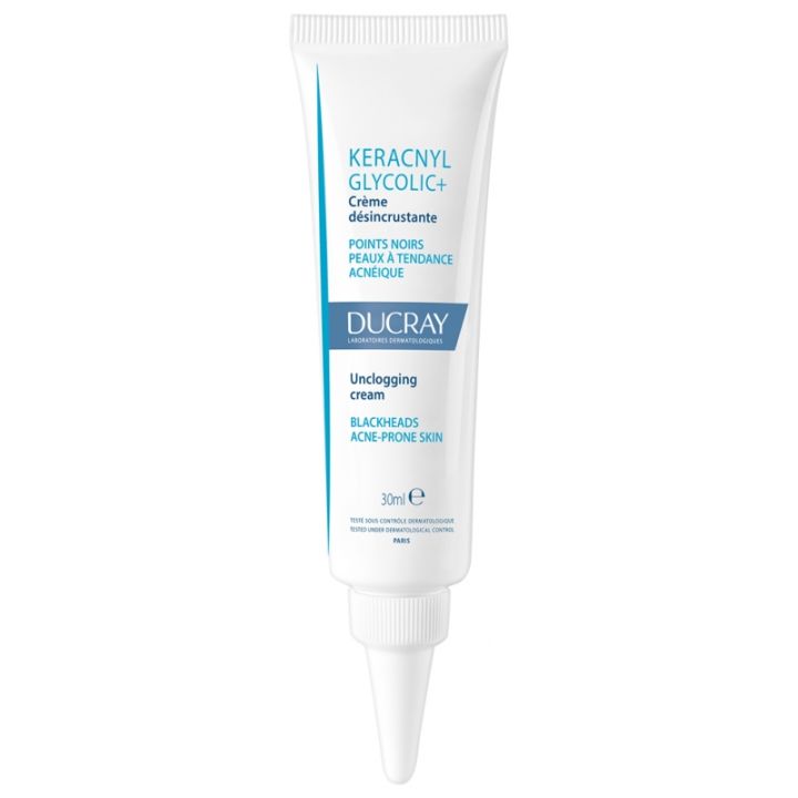 Keracnyl Glycolic+ Cr&egrave;me d&eacute;sincrustante Ducray - tube de 30 ml
