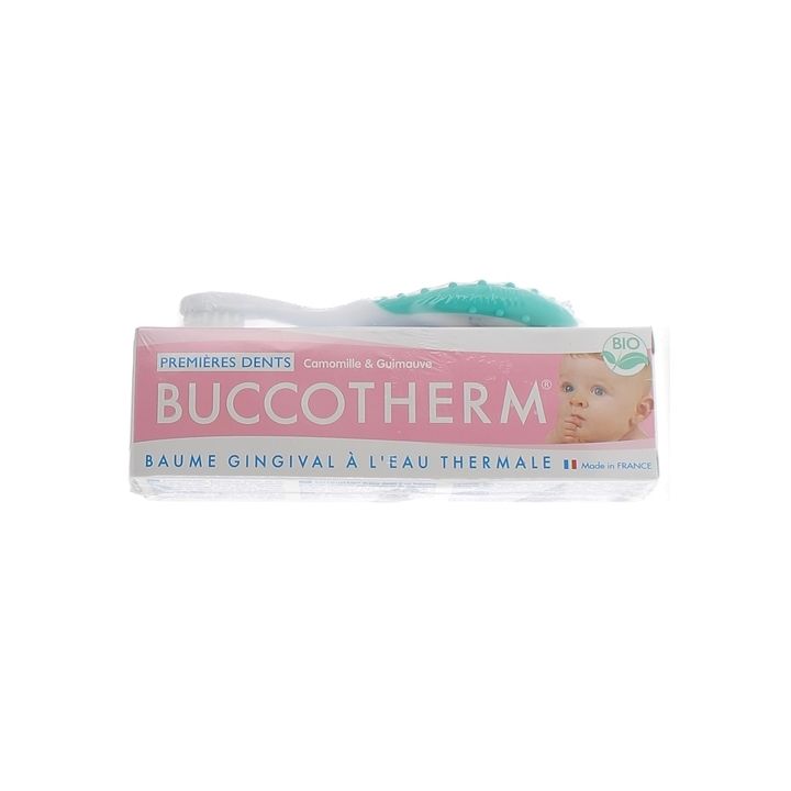 Kit Premi&egrave;res dents bio 0 &agrave; 2 ans Buccotherm - un tube de 50ml + une brosse &agrave; dents