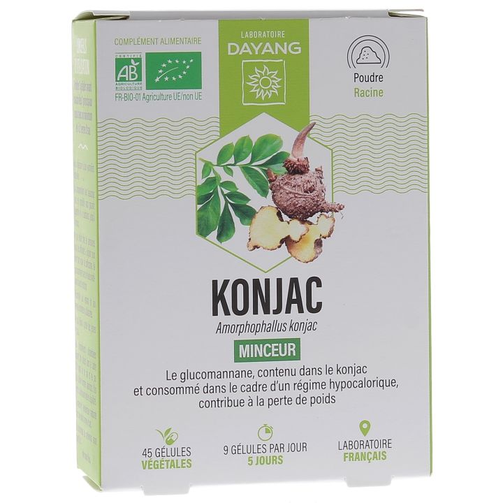 Konjac minceur bio Dayang - bo&icirc;te de 45 g&eacute;lules