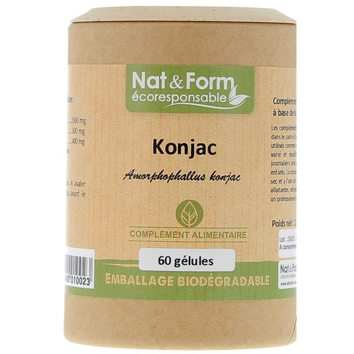 Konjac Ecoresponsable Nat&Form - Boite de 60 g&eacute;lules