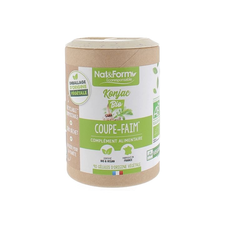 Konjac bio coupe-faim Nat&Form - bo&icirc;te de 90 g&eacute;lules