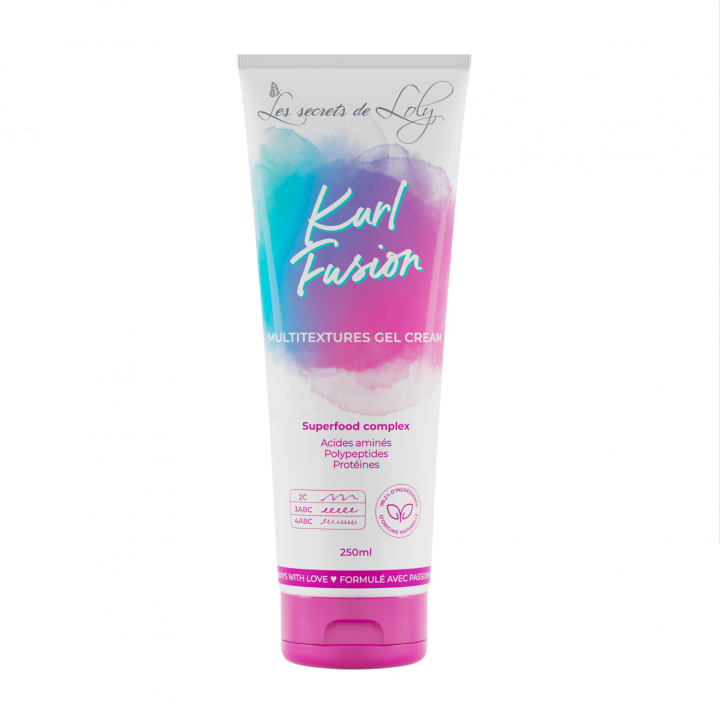 Kurl Fusion Gel-cr&egrave;me multitextures Les Secrets de Loly - tube de 250ml