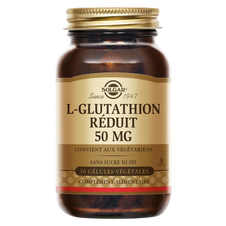 L-Glutathion 50 mg Solgar - pot de 30 g&eacute;lules v&eacute;g&eacute;tales
