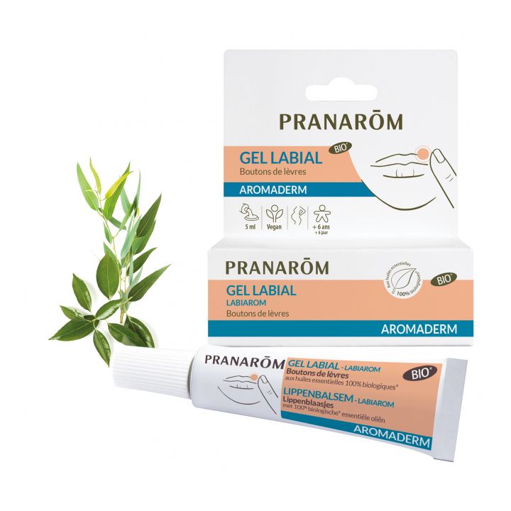 Labiarom Gel labial boutons de l&egrave;vres bio Pranarom - tube de 5ml