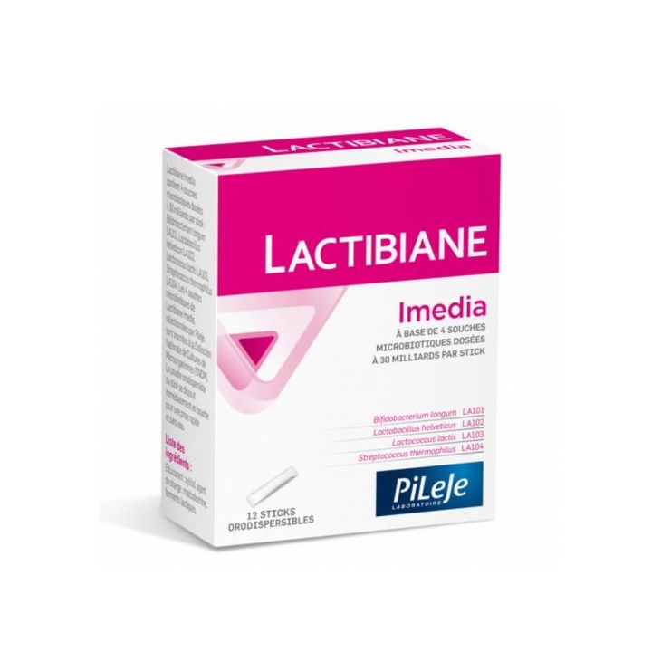 Lactibiane imedia Pileje - bo&icirc;te de 12 sticks orodispersibles