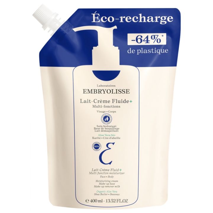 Lait-cr&egrave;me fluide+ Embryolisse - &eacute;co-recharge de 400 ml
